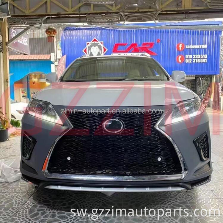 PP Plastic Front Bumper Grill Fog lamp Head Lamp Body Kits For RX 2009-2015 Upgrade To 2020